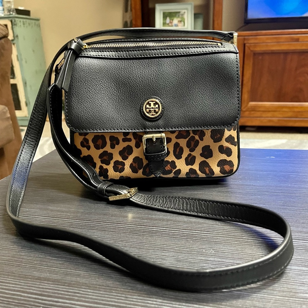 Tory Burch Kerrington Leopard Print Crossbody